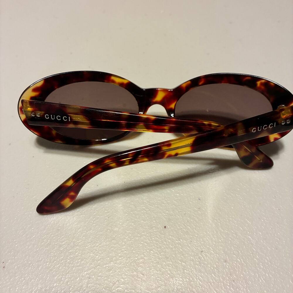 Vintage Gucci GG 2413/S 02Y Oval Tortoise Sunglasses Brown Made In Italy READ - Picture 7 of 16